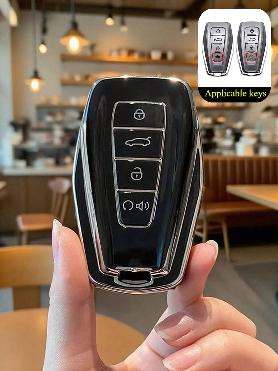 1 Vỏ Bọc Chìa Khóa Thông Minh Điều Khiển Từ Xa Xe Hơi TPU, Phù Hợp Cho Geely Coolray X6 Emgrand Global Hawk GX7 Phụ Kiện Ô Tô Không Cần Chìa Khóa, Thời Trang Và Tối Giản, Cá Tính Và Đa Năng - Nhiều màu - Xem 1