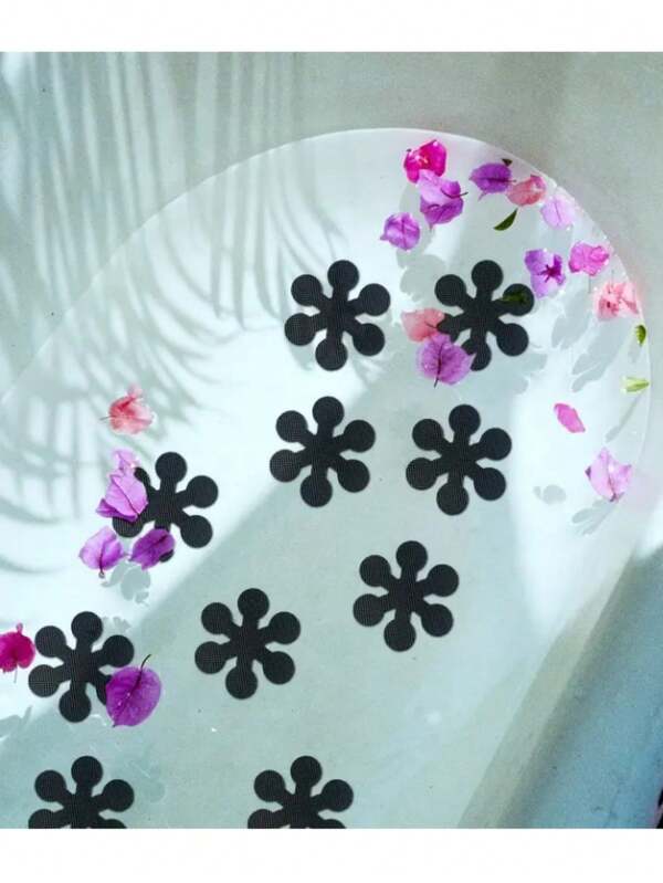 10pcs,Bath Mat Stickers, Anti-Slip Shower Stickers, Bathroom Floor And Staircase Stickers, Easy To Stick And Dry