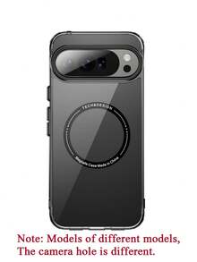 豪华磁性透明手机壳适用于 Pixel 10 10Pro 10Pro XL 9A 9Pro XL 9Pro 9 8 8Pro 8A 系列夏季防摔防震手机壳 - 黑色 - 查看 3