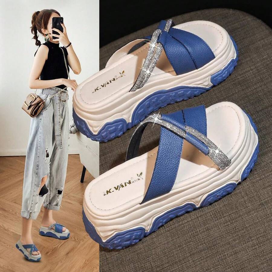 Women Flat Sandals - 米白色-升級版 - 查看 1