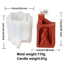 Moldes de silicona para escena de Navidad - Sagrada Familia, Ángel, Formas de Castillo, Duraderos y de fácil desmoldeo, Multiusos para velas/yeso/resina/arcilla, Ideal para decoración navideña DIY y regalos hechos a mano - Blanco - Ver 13