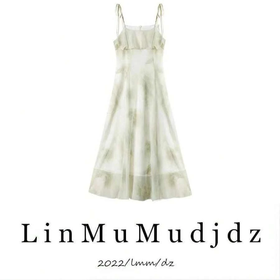 Women Midi Dresses - 6809-吊帶洋裝單層無紗 - 查看 1