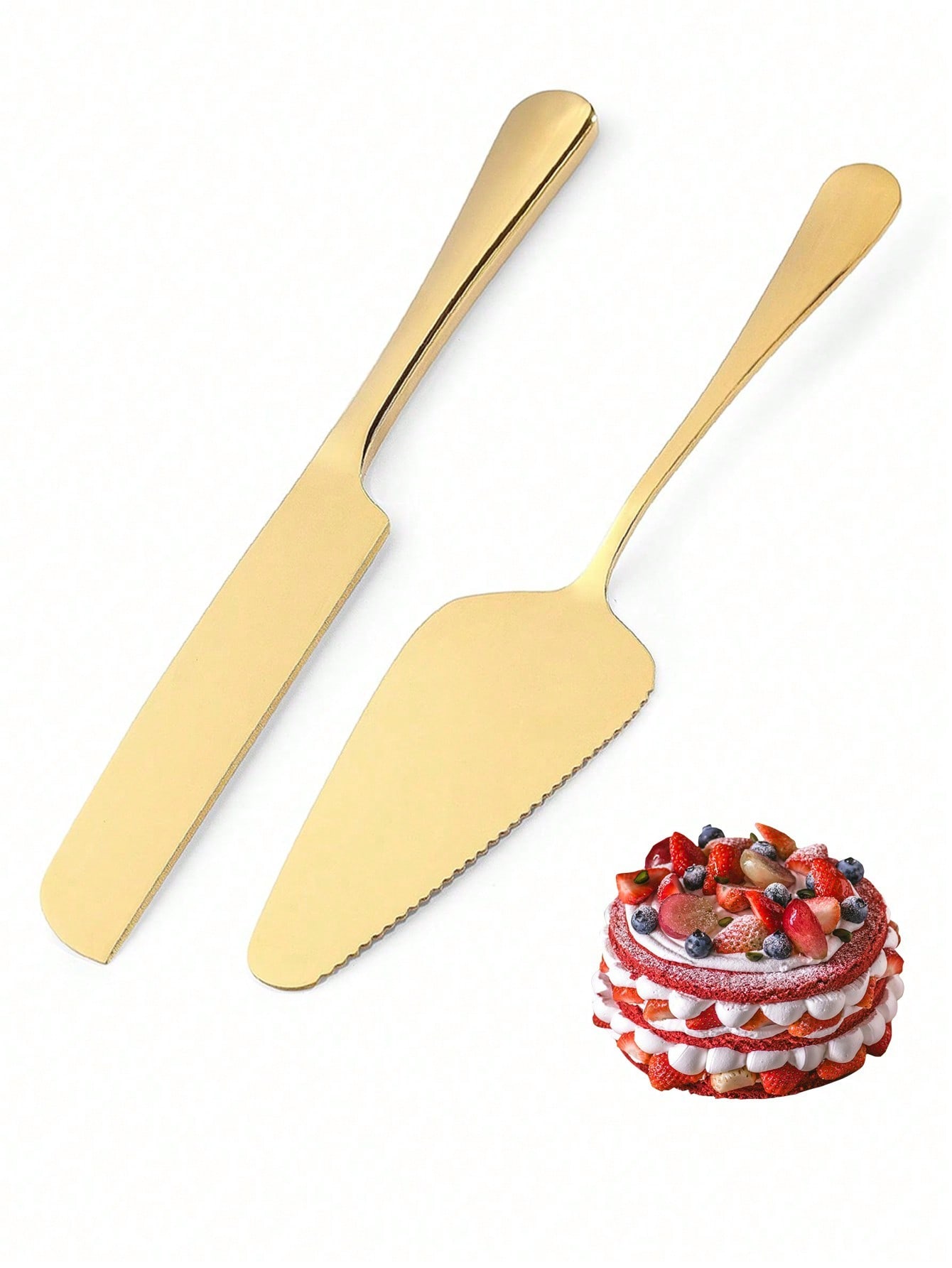 مجموعتان سكاكين ومعالق لتقطيع الجبن والخبز من الفو...