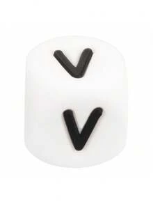 10 piezas Cuentas de silicona de 12 mm con letras - Kit de fabricación de joyas personalizado para pulseras DIY, collares, bolígrafos con cuentas, dijes y regalos - Accesorios de alta calidad para aficionados creativos a la manualidad - 26 cuentas de silicona con letras del alfabeto - Ver 21