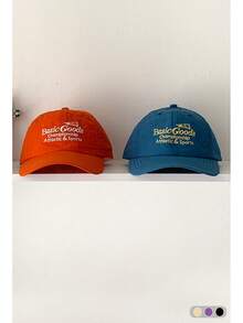 1 pieza Gorra de béisbol con bordado de letra, estilo primavera y verano para hombres y mujeres, tamaño de cabeza grande versátil, ala ancha para protección solar y estilización del rostro - Multicolor - Ver 3