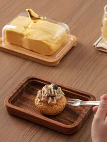 1 件豪华木质茶盘，餐厅盛放奶酪、黄油、小吃、蛋糕、甜点的盘子 - 彩色 - 查看 3
