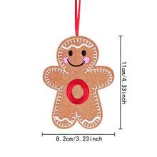 1 件圣诞糖果袜，针织刺绣圣诞帽糖果袜，卧室挂饰，圣诞装饰道具，18 种各样的字母可供选择，圣诞节 - 彩色 - 查看 6