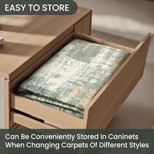 Sour Lemon Living Room Carpet 200x300, Washable Bedroom Short Pile Abstract Carpet, Very Soft And Thin Summer Living Room Carpet Non-Slip For Living Room Bedroom - Gray Green - View 4