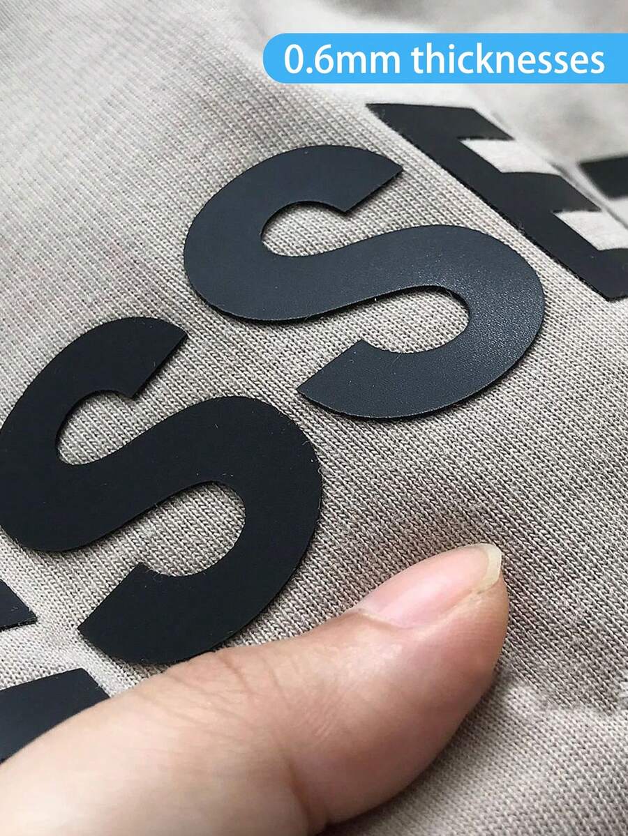 多色 3D 厚热转印乙烯基数字和字母贴纸，个性化厚 TPU 热压补丁，服装热转印乙烯基贴花，适用于 T 恤、牛仔裤、连帽衫、手提包