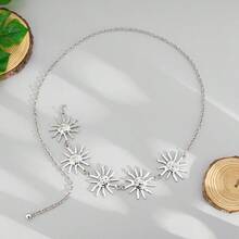 1pc Sexy Smiling Sun Decor Waist Chain For Women, Beach & Holiday Summer, School