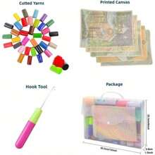 Do-It-Yourself Kit For A Smyrna Stitch Carpet, For Adults, Pre-Printed Motifs, Carpet, Sewing, Crochet, Home Decoration Mat