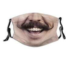 1pc 3D Personalized Funny Face Expression Masquerade Mask, Face Mask For Winter Riding, Party Decoration, Gift - Multicolor - View 4