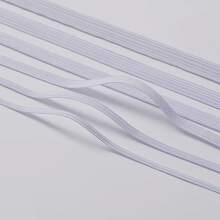 10/20 قطعة شريط مطاطي أسود وأبيض عالي المرونة - حبل قماش مطاط متين، متعدد الأحجام، مناسب للمشاريع DIY والإصلاحات، أساسيات الخياطة | شرائط مطاطية متعددة الاستخدامات | نسيج ناعم (بدون بكرة)