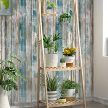 1 rollo de papel tapiz autoadhesivo de grano de madera azul - papel tapiz de vinilo removible y autoadhesivo, conveniente para decoración del hogar, fondo de TV, gabinetes, cómodas, papel tapiz decorativo, adhesivos de pared, decoración de habitación