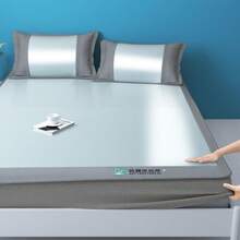 Cooling Mattress Pads - Antibacterial Ice Silk Mat [Fatted Sheet] Green - View 12