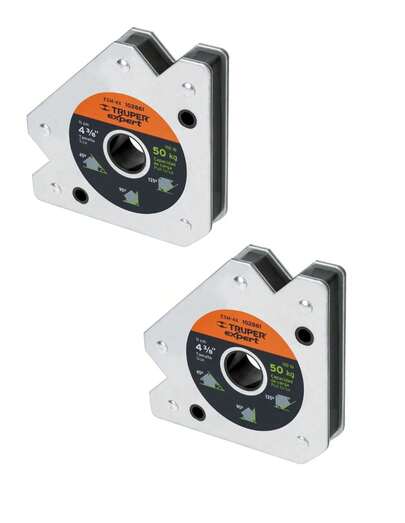 TRUPER Magnetic Welding Square, 4-3/8", 50 Kg Capacity, EXPERT