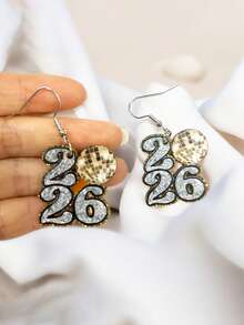 2 件亚克力 2026 年数字耳环，告别 2025 年，迎接 2026 年，适合日常佩戴 - 2026 - 查看 5