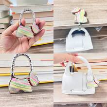 Creative Black Dog Shaped Pet Hanging Hook, Foldable Backpack Desk Edge Metal Hanging Holder, Fashion Bag Clip, Travel Storage - Multicolor - View 5