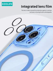 1 pieza Funda protectora magnética inalámbrica de carga completa del Body con película para lente, airbag anti-caída, material de PC+TPU, compatible con Apple 17 Pro Max/17/17 Pro/17 Air/11/12/12 Pro/12 Plus/13/13 Pro/13 Pro Max/14/14 Pro/14 Pro Max/15/15 Plus/15 Pro/15 Pro Max/16/16 Plus/16 Pro/16 Pro Max/16e - azul yuanfeng - Ver 9