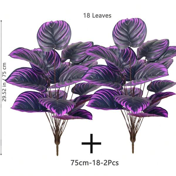 Plantas de taro moradas artificiales con patrón transparente - Hojas morada en macetas negras, ideales para decoración del hogar, jardín y eventos - Ideal para regalos del Día de la Madre, Día del Padre, boda y decoración de casa, decoraciones de eventos Verdor decorativo + Planta sin mantenimiento, plantas artificiales para exteriores