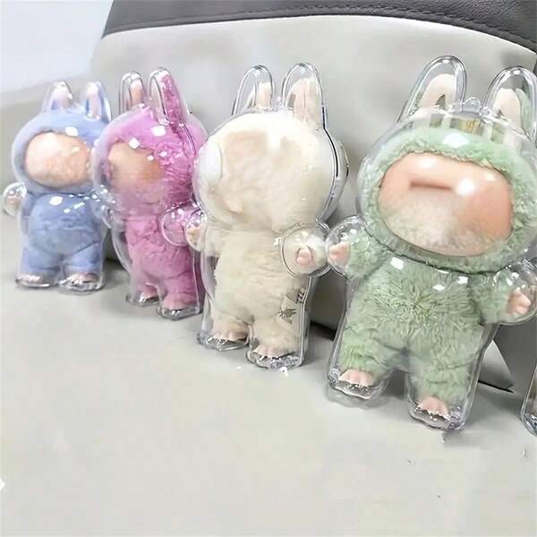 Dustproof Acrylic Display Case For Labubu - Protective Clear Pendant Holder For Collectibles, Excludes Dolls, Single Pack