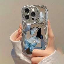 Funda para teléfono 1 pieza de TPU diseñado para teléfono con ondas galvanizadas, evita el desgaste, disipación de calor transpirable y a prueba de polvo, adecuado 11, 12, 13, 14, 15, 16 Plus Pro Promax XSMAX X/XS - Plateado - Ver 5