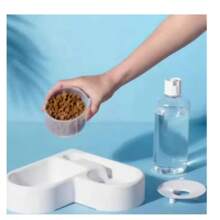 Automatic Drinking Love Pet Bowl Moisture-Proof Cat Bowl Dog Basin Dual-Use Multi-Functional Drinking And Feeding