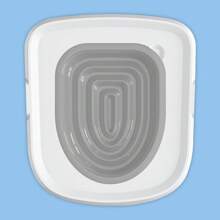 1 pieza Taza de inodoro plegable cerrada para gatos de ABS con asiento de entrenamiento