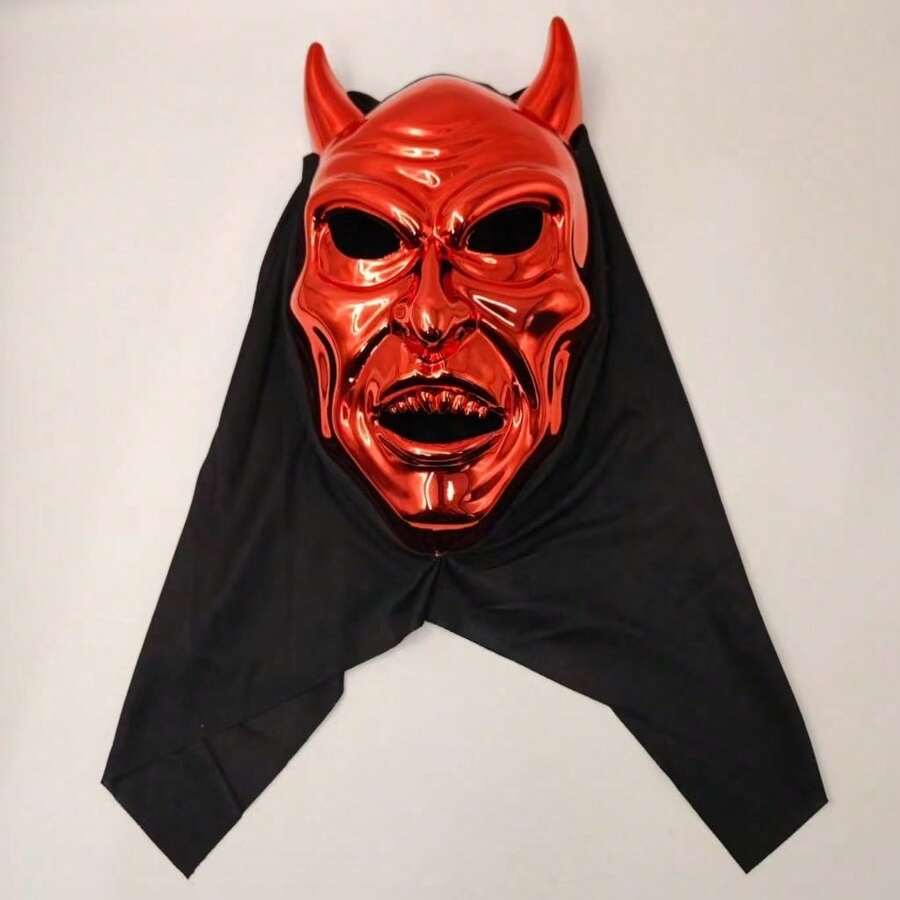 1 pieza Máscara de niño, máscara de demonio con cabeza de buey de terror para fiesta, mascarada - Multicolor - Ver 1