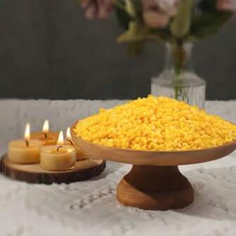 200 g/500 g/1000 g witte/gele korrelige bijenwas, aromatherapiekaarsen en andere handgemaakte doe-het-zelf-kaarsenmaakgrondstoffen kunnen op passende wijze worden toegevoegd met sojawas