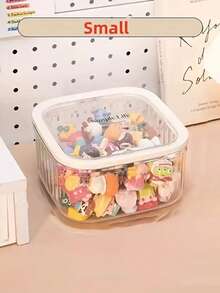 1pc Acrylic Transparent Flip-Top Organizer Box, Drawer Storage Holder, Vanity Desktop Makeup Jewelry Box, Suitable For Dressing Table, Bedroom, Mother's Day Gift