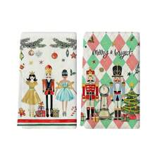 1/1/2 seturi de prosoape de bucătărie în stil Crăciun, cu tematică de spărgător de nuci, cu dimensiunile de 40x60 de centimetri, fabricate din material poliester ultra-moale, imprimate cu șervețele cu tematică de Crăciun și un design de Crăciun fericit. Potrivite pentru mese, restaurante, decorațiuni pentru petreceri și uz zilnic, sunt o alegere ideală pentru decorarea bucătăriei de Crăciun.