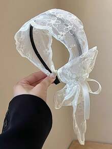 1 szt. Eleganckie nakrycie głowy w stylu boho z koronką, odpowiednie dla dziewczynek, romantyczny klimat świąteczny, letni dodatek plażowy