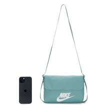 Nike 女款迷你双肩包，2026 春季新款休闲简约基本款翻盖单肩包，轻便小巧单肩包 CW9300-016 - 綠色 - 查看 3