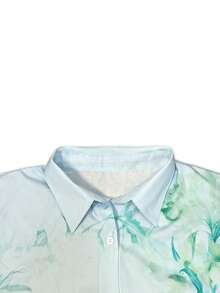 Váy sơ mi dài tay họa tiết hoa cổ điển cỡ lớn cho nữ - Nhiều màu - Xem 4