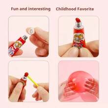 6 piezas Bolas de burbujas de colores, juego nostálgico de soplado adecuado para fiestas de cumpleaños, San Valentín, regalos de cumpleaños, juguetes de soplado de burbujas (color aleatorio) - Regalos de Pascua - Multicolor - Ver 6