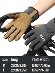 1 Pair Men Full Finger Gloves For Outdoor Work, Gardening, Thick & Anti-Slip Palm, Wear-Resistant