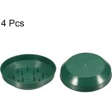 Elegant Round Plastic Bowl 6.5 Inch Flower Stand For Tabletop Decorations Green Set Of 4 - Green - View 4