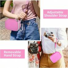 YYWSH-GWCASE Camera Case For Canon PowerShot G7X Mark II G7X Mark III SX740 HS SX720 HS Cute Camera Bag With Mesh Pocket Dividers For SD Cards And Other Accessories TravelReady Pink Case Only Z2q5 - Pink - View 4