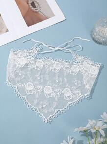 1 件套发巾，头巾，复古蕾丝针织女士头带，女孩头巾，秋冬女士头饰，适合度假装扮 - 彩色 - 查看 14