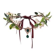 手工制作的森林仙子头饰，花仙子头饰，适合女性和女孩，可用于文艺复兴时期角色扮演、化装舞会、仙女舞会、皇冠、发饰、学校用品、嘉年华装饰、婚礼等场合。 - 彩色 - 查看 7