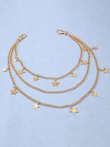 Star Waist Chain, Fashion Gold-Color Waist Chain, Street-Style Pant Chain Accessory - one-size - View 2