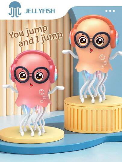 1 Box Electric Dancing Octopus Toy - Automatic Jellyfish Evasion Robot With 360° Wheels, LED Lights And Dynamic Music, Interactive Pet Toy For Kids To Relieve Stress, Best Birthday/Christmas Gift For Boys And Girls