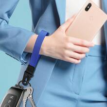 Universal Wrist Key Lanyard| Hands-Free Anti-Loss Strap, Adjustable & Unisex For Sports, Work & Outdoors - Blue - View 3