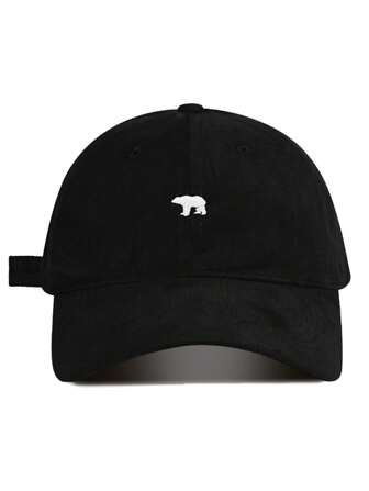 1 pieza Gorra de béisbol vintage con estampado de oso azul marino, de moda