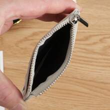 1pc Minimalist Zippered Bank Card Holder Credit Card Case With 8 Card Slots + 1 Coin Pocket Convenient ID/Card Wallet For Women Wallet Mini Wallet Purse Wallet