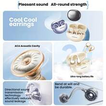 Lenovo Tai nghe Bluetooth TA410 tai nghe chạy bộ thể thao kẹp tai mở không ở trong tai khái niệm dẫn truyền xương Bluetooth 5.4 thoải mái và ổn định không thể vứt bỏ nhận thức thông minh gọi rõ ràng màu đen - màu đen - Xem 7