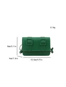 Mini Fashionable Solid Color Minimalist Flap Shoulder Bag, Suitable For Shopping, Wallet Storage, Young Women, College Students, Newlyweds, Office Ladies, Etc. Ideal For Office, University, Work, Business, Commuting, Outdoor Activities, Travel And Excursions.