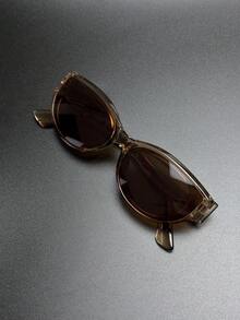 1pc European And American Fashion Classic Casual Oval Small Frame Fashion Glasses, Elegant Aesthetics, Suitable For Women's Fashion Glasses Wearing In Various Seasons Preppy Style For Back To School Square Shape