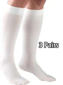 3 双女士纯色花卉蕾丝镂空渔网袜，小腿洛丽塔风格中筒袜，适合日常穿着 - 不透小腿 - 查看 9